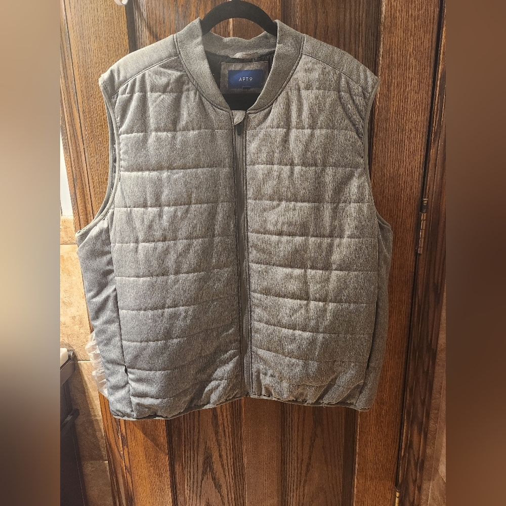Mens Quilted Tan Vest